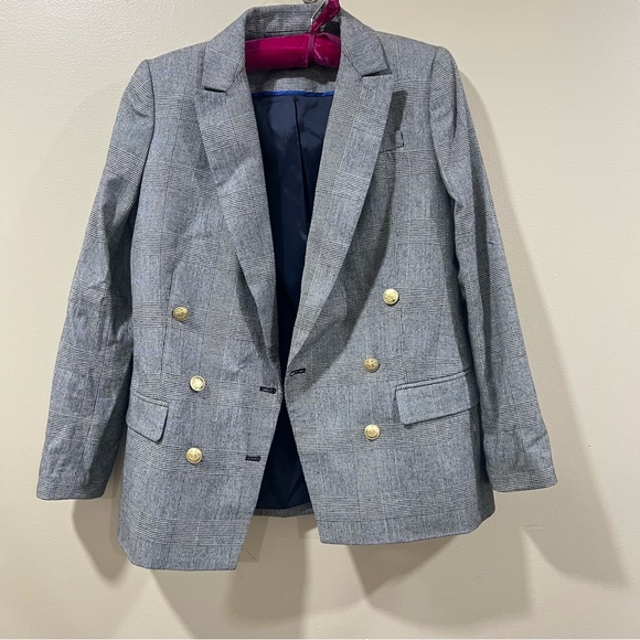 J.Crew Brynn blazer in plaid English wool blend Size 4 - Picture 4 of 11